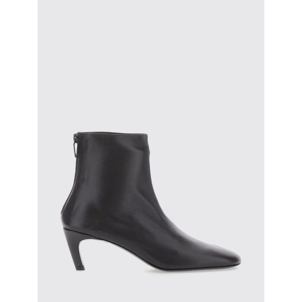 Toteme Women Toteme Goat Leather Ankle Boots With Round Toe And Stiletto Heel